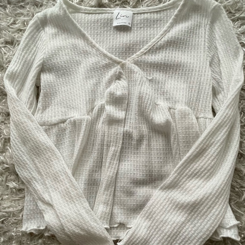 White Crop Top Blouse